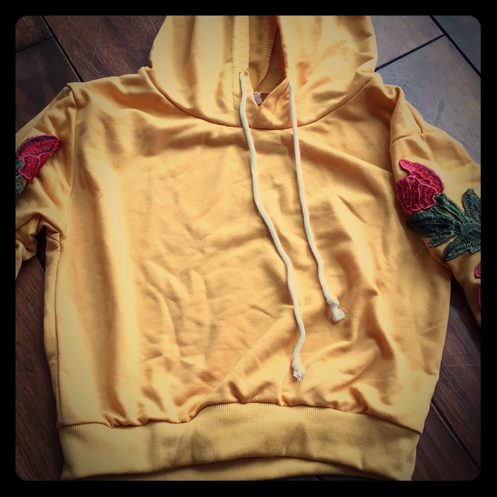 Hooded crop top hoodie